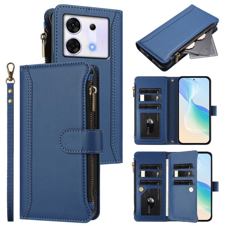 Magnetic Closure 9 Card Slots Zipper Leather Case with Hand Strap, For Infinix Zero 40 5G, For Infinix Zero 40 4G, For Infinix Note 40X 5G, For Infinix Note 40 5G, For Infinix GT 20 Pro 5G, For Infinix Note 40 Pro 4G / 5G, For Infinix Note 40 4G       ...