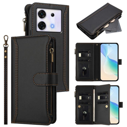 Magnetic Closure 9 Card Slots Zipper Leather Case with Hand Strap, For Infinix Zero 40 5G, For Infinix Zero 40 4G, For Infinix Note 40X 5G, For Infinix Note 40 5G, For Infinix GT 20 Pro 5G, For Infinix Note 40 Pro 4G / 5G, For Infinix Note 40 4G       ...