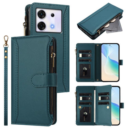 Magnetic Closure 9 Card Slots Zipper Leather Case with Hand Strap, For Infinix Zero 40 5G, For Infinix Zero 40 4G, For Infinix Note 40X 5G, For Infinix Note 40 5G, For Infinix GT 20 Pro 5G, For Infinix Note 40 Pro 4G / 5G, For Infinix Note 40 4G       ...