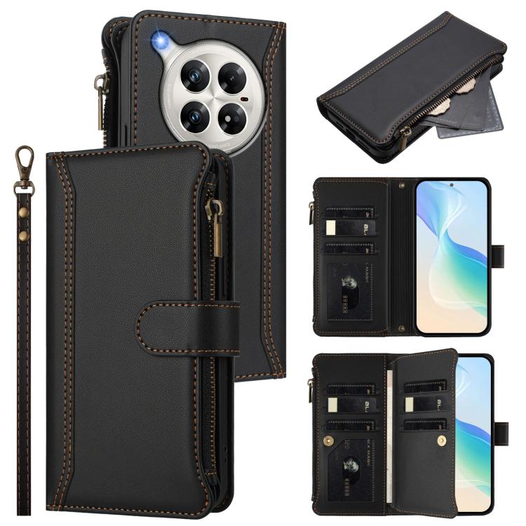 Magnetic Closure 9 Card Slots Zipper Leather Case with Hand Strap, For Infinix Zero 40 5G, For Infinix Zero 40 4G, For Infinix Note 40X 5G, For Infinix Note 40 5G, For Infinix GT 20 Pro 5G, For Infinix Note 40 Pro 4G / 5G, For Infinix Note 40 4G       ...