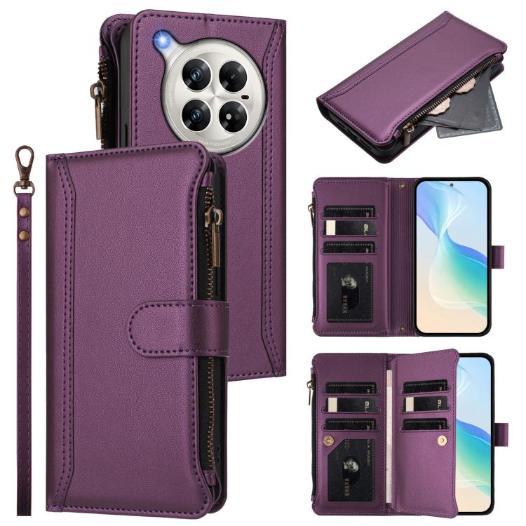 Magnetic Closure 9 Card Slots Zipper Leather Case with Hand Strap, For Infinix Zero 40 5G, For Infinix Zero 40 4G, For Infinix Note 40X 5G, For Infinix Note 40 5G, For Infinix GT 20 Pro 5G, For Infinix Note 40 Pro 4G / 5G, For Infinix Note 40 4G       ...