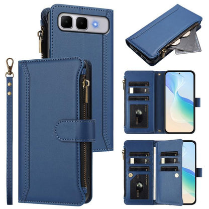 Magnetic Closure 9 Card Slots Zipper Leather Case with Hand Strap, For Infinix GT 50 Pro 5G, For Infinix Note Edge 5G Global, For Infinix Smart 20 4G / X6840, For Infinix Note 60 5G / Note 60 Pro 5G, For Infinix Hot 60i 5G / Tecno Spark Go 5G          ...
