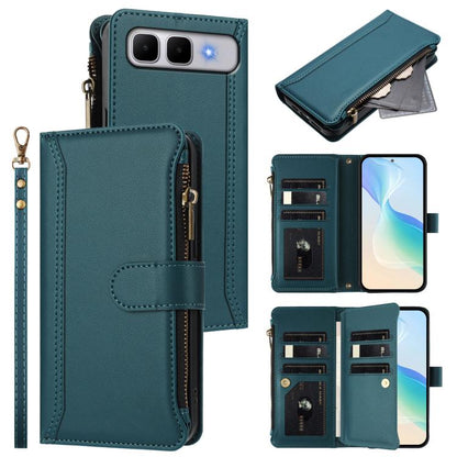 Magnetic Closure 9 Card Slots Zipper Leather Case with Hand Strap, For Infinix GT 50 Pro 5G, For Infinix Note Edge 5G Global, For Infinix Smart 20 4G / X6840, For Infinix Note 60 5G / Note 60 Pro 5G, For Infinix Hot 60i 5G / Tecno Spark Go 5G          ...