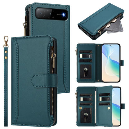 Magnetic Closure 9 Card Slots Zipper Leather Case with Hand Strap, For Infinix GT 50 Pro 5G, For Infinix Note Edge 5G Global, For Infinix Smart 20 4G / X6840, For Infinix Note 60 5G / Note 60 Pro 5G, For Infinix Hot 60i 5G / Tecno Spark Go 5G          ...