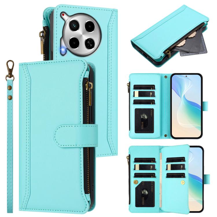 Magnetic Closure 9 Card Slots Zipper Leather Case with Hand Strap, For Tecno Spark 10 Pro Magic Magenta, For Tecno Pova 6 Neo, For Tecno Pova 6 4G, For Tecno Pova 6 5G / 6 Pro 5G, For Tecno Camon 30 Pro 5G, For Tecno Camon 30 Premier                   ...