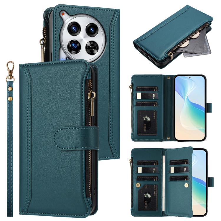 Magnetic Closure 9 Card Slots Zipper Leather Case with Hand Strap, For Tecno Spark 10 Pro Magic Magenta, For Tecno Pova 6 Neo, For Tecno Pova 6 4G, For Tecno Pova 6 5G / 6 Pro 5G, For Tecno Camon 30 Pro 5G, For Tecno Camon 30 Premier                   ...