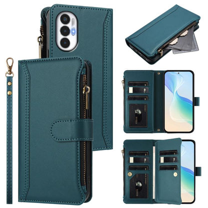 Magnetic Closure 9 Card Slots Zipper Leather Case with Hand Strap, For Tecno Spark Go 2023 / Pop 7, For Tecno Spark 10 5G, For Tecno Spark 10C / Spark 10 4G, For Tecno Spark 10 Pro 4G, For Tecno Camon 19 / 19 Pro 5G, For Tecno Pova 4 Pro, For Tecno Pov...