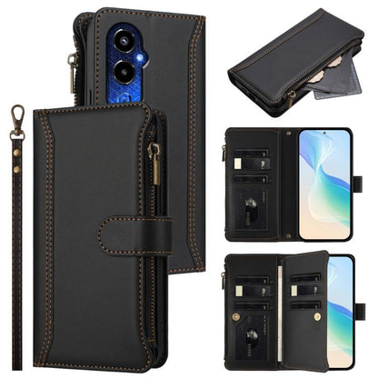 Magnetic Closure 9 Card Slots Zipper Leather Case with Hand Strap, For Tecno Spark Go 2023 / Pop 7, For Tecno Spark 10 5G, For Tecno Spark 10C / Spark 10 4G, For Tecno Spark 10 Pro 4G, For Tecno Camon 19 / 19 Pro 5G, For Tecno Pova 4 Pro, For Tecno Pov...