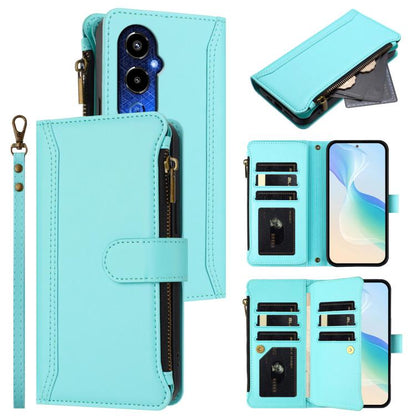 Magnetic Closure 9 Card Slots Zipper Leather Case with Hand Strap, For Tecno Spark Go 2023 / Pop 7, For Tecno Spark 10 5G, For Tecno Spark 10C / Spark 10 4G, For Tecno Spark 10 Pro 4G, For Tecno Camon 19 / 19 Pro 5G, For Tecno Pova 4 Pro, For Tecno Pov...