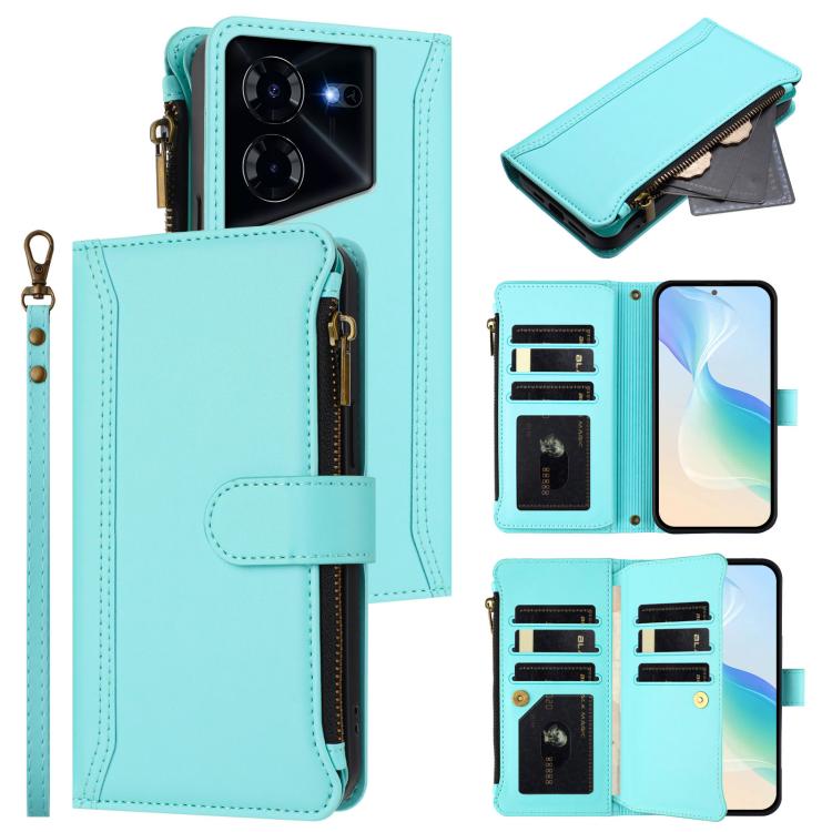 Magnetic Closure 9 Card Slots Zipper Leather Case with Hand Strap, For Tecno Spark 10 Pro Magic Magenta, For Tecno Pova 6 Neo, For Tecno Pova 6 4G, For Tecno Pova 6 5G / 6 Pro 5G, For Tecno Camon 30 Pro 5G, For Tecno Camon 30 Premier                   ...