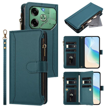 Magnetic Closure 9 Card Slots Zipper Leather Case with Hand Strap, For Tecno Spark 10 Pro Magic Magenta, For Tecno Pova 6 Neo, For Tecno Pova 6 4G, For Tecno Pova 6 5G / 6 Pro 5G, For Tecno Camon 30 Pro 5G, For Tecno Camon 30 Premier                   ...