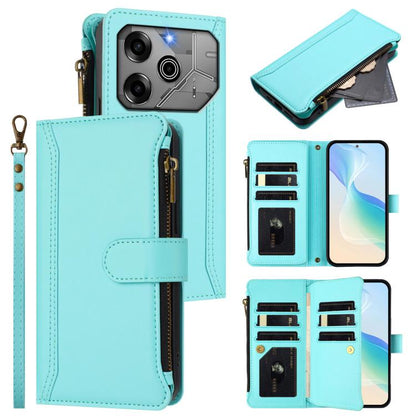 Magnetic Closure 9 Card Slots Zipper Leather Case with Hand Strap, For Tecno Spark 10 Pro Magic Magenta, For Tecno Pova 6 Neo, For Tecno Pova 6 4G, For Tecno Pova 6 5G / 6 Pro 5G, For Tecno Camon 30 Pro 5G, For Tecno Camon 30 Premier                   ...