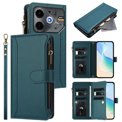 Magnetic Closure 9 Card Slots Zipper Leather Case with Hand Strap, For Tecno Spark 10 Pro Magic Magenta, For Tecno Pova 6 Neo, For Tecno Pova 6 4G, For Tecno Pova 6 5G / 6 Pro 5G, For Tecno Camon 30 Pro 5G, For Tecno Camon 30 Premier                   ...