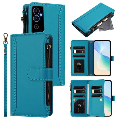 Magnetic Closure 9 Card Slots Zipper Leather Case with Hand Strap, For Tecno Spark Go 2023 / Pop 7, For Tecno Spark 10 5G, For Tecno Spark 10C / Spark 10 4G, For Tecno Spark 10 Pro 4G, For Tecno Camon 19 / 19 Pro 5G, For Tecno Pova 4 Pro, For Tecno Pov...