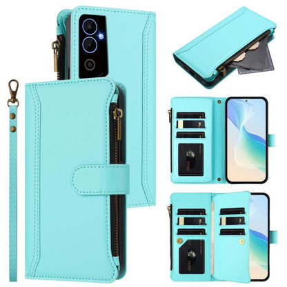 Magnetic Closure 9 Card Slots Zipper Leather Case with Hand Strap, For Tecno Spark Go 2023 / Pop 7, For Tecno Spark 10 5G, For Tecno Spark 10C / Spark 10 4G, For Tecno Spark 10 Pro 4G, For Tecno Camon 19 / 19 Pro 5G, For Tecno Pova 4 Pro, For Tecno Pov...
