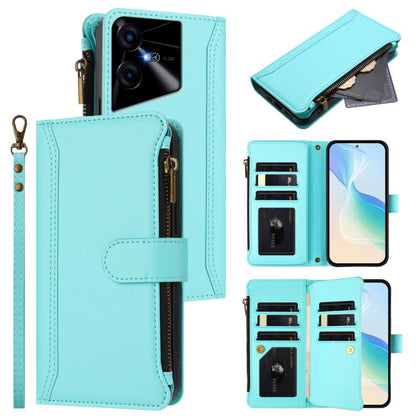 Magnetic Closure 9 Card Slots Zipper Leather Case with Hand Strap, For Tecno Spark 10 Pro Magic Magenta, For Tecno Pova 6 Neo, For Tecno Pova 6 4G, For Tecno Pova 6 5G / 6 Pro 5G, For Tecno Camon 30 Pro 5G, For Tecno Camon 30 Premier                   ...