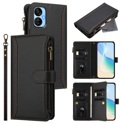 Magnetic Closure 9 Card Slots Zipper Leather Case with Hand Strap, For Tecno Spark Go 2023 / Pop 7, For Tecno Spark 10 5G, For Tecno Spark 10C / Spark 10 4G, For Tecno Spark 10 Pro 4G, For Tecno Camon 19 / 19 Pro 5G, For Tecno Pova 4 Pro, For Tecno Pov...