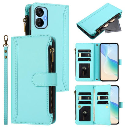 Magnetic Closure 9 Card Slots Zipper Leather Case with Hand Strap, For Tecno Spark Go 2023 / Pop 7, For Tecno Spark 10 5G, For Tecno Spark 10C / Spark 10 4G, For Tecno Spark 10 Pro 4G, For Tecno Camon 19 / 19 Pro 5G, For Tecno Pova 4 Pro, For Tecno Pov...