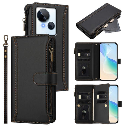 Magnetic Closure 9 Card Slots Zipper Leather Case with Hand Strap, For Tecno Spark Go 2023 / Pop 7, For Tecno Spark 10 5G, For Tecno Spark 10C / Spark 10 4G, For Tecno Spark 10 Pro 4G, For Tecno Camon 19 / 19 Pro 5G, For Tecno Pova 4 Pro, For Tecno Pov...