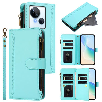 Magnetic Closure 9 Card Slots Zipper Leather Case with Hand Strap, For Tecno Spark Go 2023 / Pop 7, For Tecno Spark 10 5G, For Tecno Spark 10C / Spark 10 4G, For Tecno Spark 10 Pro 4G, For Tecno Camon 19 / 19 Pro 5G, For Tecno Pova 4 Pro, For Tecno Pov...