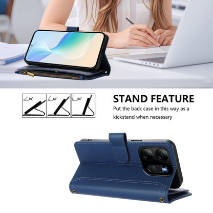 Magnetic Closure 9 Card Slots Zipper Leather Case with Hand Strap, For Tecno Spark Go 2023 / Pop 7, For Tecno Spark 10 5G, For Tecno Spark 10C / Spark 10 4G, For Tecno Spark 10 Pro 4G, For Tecno Camon 19 / 19 Pro 5G, For Tecno Pova 4 Pro, For Tecno Pov...