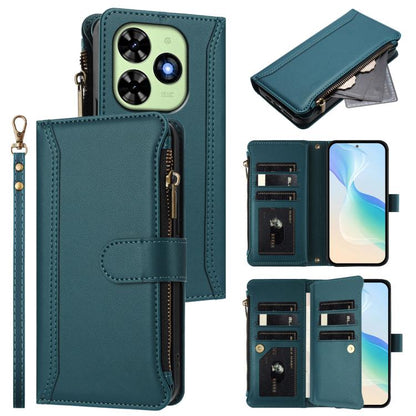 Magnetic Closure 9 Card Slots Zipper Leather Case with Hand Strap, For Tecno Spark 10 Pro Magic Magenta, For Tecno Pova 6 Neo, For Tecno Pova 6 4G, For Tecno Pova 6 5G / 6 Pro 5G, For Tecno Camon 30 Pro 5G, For Tecno Camon 30 Premier                   ...