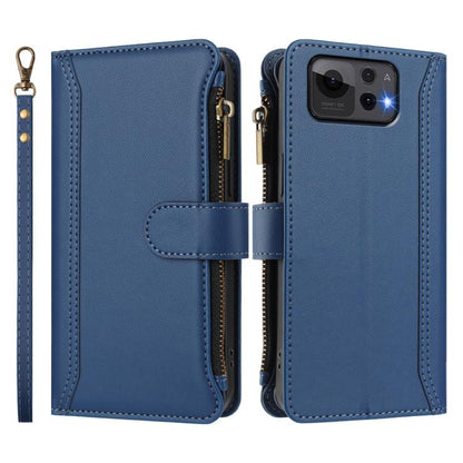Magnetic Closure 9 Card Slots Zipper Leather Case with Hand Strap, For Asus Zenfone 12 Ultra, For Asus ROG Phone 9 / 9 Pro, For Asus Zenfone 11 Ultra, For Asus ROG Phone 8 / 8 Pro