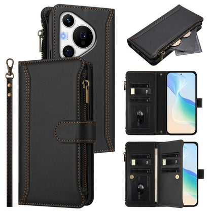 Magnetic Closure 9 Card Slots Zipper Leather Case with Hand Strap, For Huawei nova 14, For Huawei nova 16, For Huawei Pura 90 Pro Max 5G, For Huawei Pura 90 Pro 5G, For Huawei Mate 70 Air 5G, For Huawei Enjoy 80s 4G, For Huawei nova 14 Ultra           ...