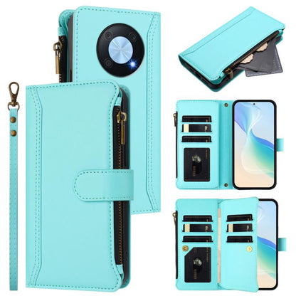Magnetic Closure 9 Card Slots Zipper Leather Case with Hand Strap, For Huawei nova 12s 4G Global, For Huawei Pura 70, For Huawei Mate 60 Pro / 60 Pro+, For Huawei Mate 60, For Huawei P60 Art, For Huawei P60 / P60 Pro, For Huawei Enjoy 50 Pro 4G        ...