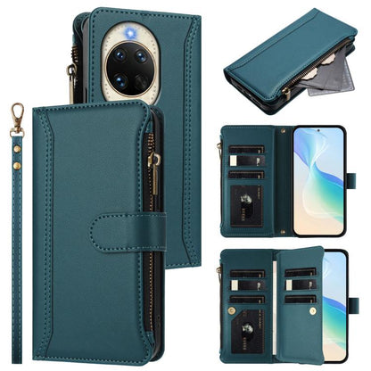 Magnetic Closure 9 Card Slots Zipper Leather Case with Hand Strap, For Huawei nova 14, For Huawei nova 16, For Huawei Pura 90 Pro Max 5G, For Huawei Pura 90 Pro 5G, For Huawei Mate 70 Air 5G, For Huawei Enjoy 80s 4G, For Huawei nova 14 Ultra           ...