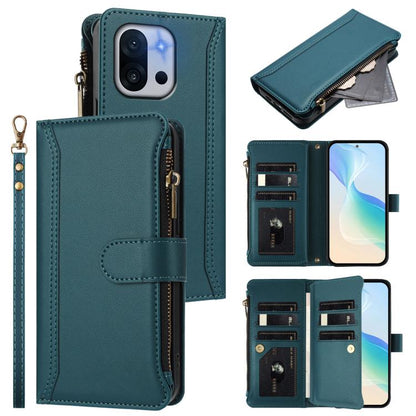 Magnetic Closure 9 Card Slots Zipper Leather Case with Hand Strap, For OnePlus Turbo 6X Pro 5G, For OnePlus Nord CE6 Lite, For OnePlus Turbo 6V / Turbo 6, For OnePlus Ace 5 Ultra, For OnePlus Ace 5 Racing, For OnePlus 13T 5G                            ...