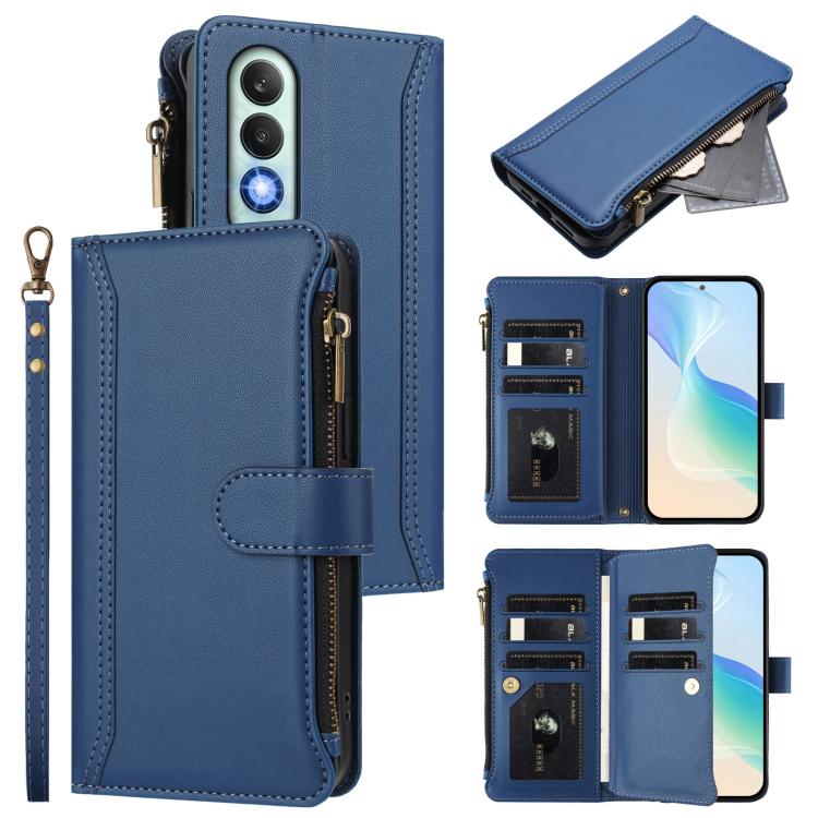 Magnetic Closure 9 Card Slots Zipper Leather Case with Hand Strap, For OnePlus Turbo 6X Pro 5G, For OnePlus Nord CE6 Lite, For OnePlus Turbo 6V / Turbo 6, For OnePlus Ace 5 Ultra, For OnePlus Ace 5 Racing, For OnePlus 13T 5G                            ...