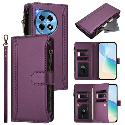 Magnetic Closure 9 Card Slots Zipper Leather Case with Hand Strap, For OnePlus Turbo 6X Pro 5G, For OnePlus Nord CE6 Lite, For OnePlus Turbo 6V / Turbo 6, For OnePlus Ace 5 Ultra, For OnePlus Ace 5 Racing, For OnePlus 13T 5G                            ...