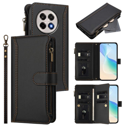 Magnetic Closure 9 Card Slots Zipper Leather Case with Hand Strap, For OnePlus Turbo 6X Pro 5G, For OnePlus Nord CE6 Lite, For OnePlus Turbo 6V / Turbo 6, For OnePlus Ace 5 Ultra, For OnePlus Ace 5 Racing, For OnePlus 13T 5G                            ...