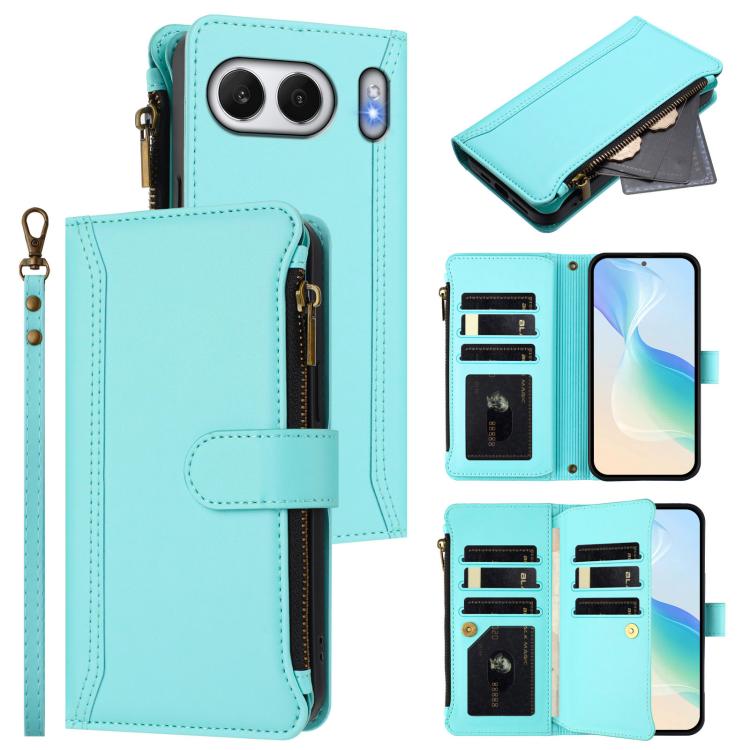 Magnetic Closure 9 Card Slots Zipper Leather Case with Hand Strap, For OnePlus Turbo 6X Pro 5G, For OnePlus Nord CE6 Lite, For OnePlus Turbo 6V / Turbo 6, For OnePlus Ace 5 Ultra, For OnePlus Ace 5 Racing, For OnePlus 13T 5G                            ...