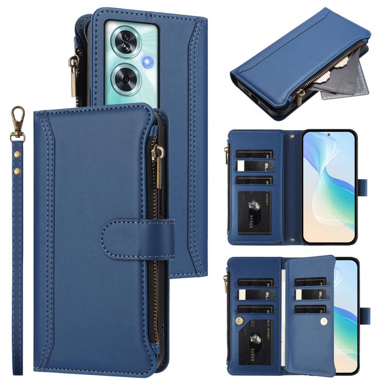Magnetic Closure 9 Card Slots Zipper Leather Case with Hand Strap, For OnePlus Turbo 6X Pro 5G, For OnePlus Nord CE6 Lite, For OnePlus Turbo 6V / Turbo 6, For OnePlus Ace 5 Ultra, For OnePlus Ace 5 Racing, For OnePlus 13T 5G                            ...