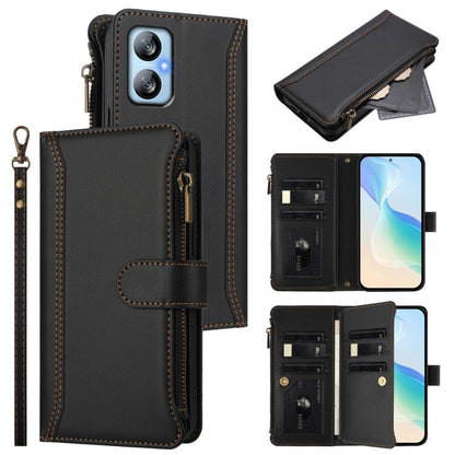 Magnetic Closure 9 Card Slots Zipper Leather Case with Hand Strap, For Blackview Wave 7C, For Blackview Wave 10, For Blackview Shark 6, For Blackview Oscal Tiger 13, For Blackview Wave 8C / 8 / Oscal Flat 2, For Blackview Shark 9 5G                    ...
