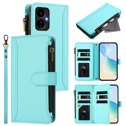 Magnetic Closure 9 Card Slots Zipper Leather Case with Hand Strap, For Boost Mobile Summit 5G, For Boost Mobile Celero 5G+ 2024, For Boost Mobile Celero 5G 2024, For Boost Mobile Celero 5G SC