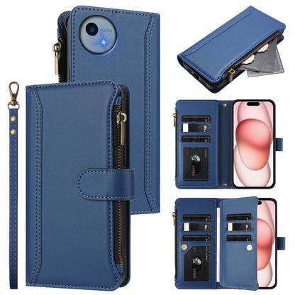 Magnetic Closure 9 Card Slots Zipper Leather Case with Hand Strap, For Sharp Aquos wish6, For Sharp Aquos R11, For Sharp Aquos Sense10, For Sharp Aquos R10, For Sharp Aquos wish5, For Sharp Aquos sense9 Plus, For Sharp Aquos sense9, For Sharp Aquos R9 ...