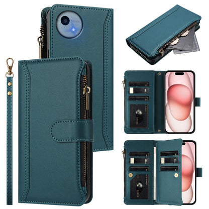 Magnetic Closure 9 Card Slots Zipper Leather Case with Hand Strap, For Sharp Aquos wish6, For Sharp Aquos R11, For Sharp Aquos Sense10, For Sharp Aquos R10, For Sharp Aquos wish5, For Sharp Aquos sense9 Plus, For Sharp Aquos sense9, For Sharp Aquos R9 ...