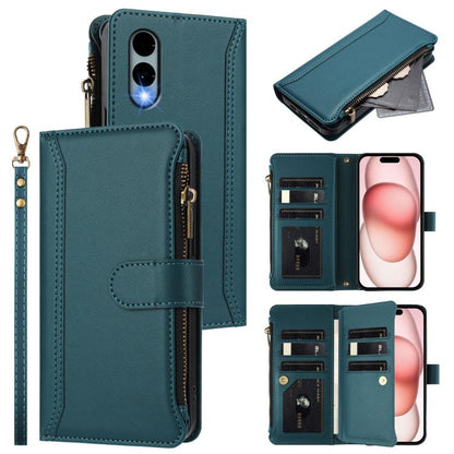 Magnetic Closure 9 Card Slots Zipper Leather Case with Hand Strap, For Fujitsu Arrows We3, For Fujitsu Arrows We2, For Fujitsu Arrows We2 Plus, For Fujitsu Arrows F-01L / F-42A