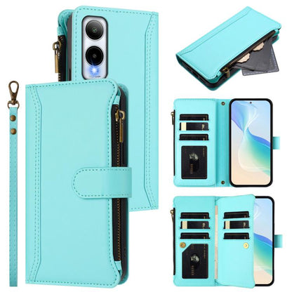 Magnetic Closure 9 Card Slots Zipper Leather Case with Hand Strap, For Cricket Icon Plus 2026 / Icon 7 5G, For Cricket Magic 2 5G, For Cricket Debut S3, For Cricket Icon 6, For Cricket Outlast 5G