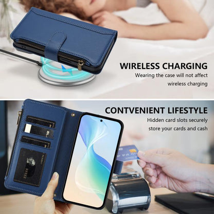 Magnetic Closure 9 Card Slots Zipper Leather Case with Hand Strap, For Doogee Note 56 / Note 56 Pro, For Doogee N60 Pro, For Doogee Note 59 5G / Note 59 Pro, For Doogee Note 58 / Note 58 Pro, For Doogee N55 / N55 Plus
