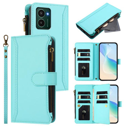 Magnetic Closure 9 Card Slots Zipper Leather Case with Hand Strap, For HMD Fuison, For HMD Pulse Pro / HMD Pulse, For HMD Skyline
