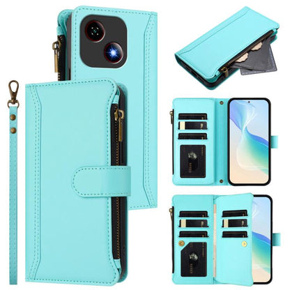 Magnetic Closure 9 Card Slots Zipper Leather Case with Hand Strap, For ZTE Nubia P7 Pro 5G/Optus X Value 5G, For ZTE Nubia P9 Pro 5G/Optus X Pro 2 5G, For ZTE nubia RedMagic 11 Air, For ZTE Blade A75 Pro/Telstra T-Elite 5G, For ZTE Blade A76 4G        ...