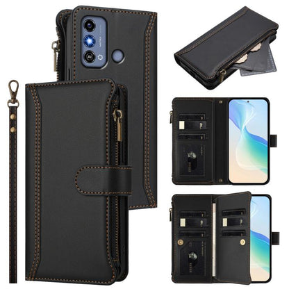 Magnetic Closure 9 Card Slots Zipper Leather Case with Hand Strap, For ZTE Nubia Red Magic / 10 Pro / 10 Pro+, For ZTE Blade V60 Vita / V60 Design, For ZTE Blade A75 5G / Nubia Focus 5G, For ZTE Blade A75 4G, For ZTE Blade A35 / A55                    ...