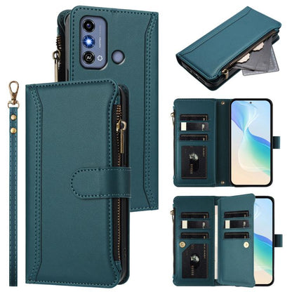 Magnetic Closure 9 Card Slots Zipper Leather Case with Hand Strap, For ZTE Nubia Red Magic / 10 Pro / 10 Pro+, For ZTE Blade V60 Vita / V60 Design, For ZTE Blade A75 5G / Nubia Focus 5G, For ZTE Blade A75 4G, For ZTE Blade A35 / A55                    ...