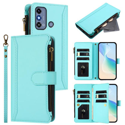 Magnetic Closure 9 Card Slots Zipper Leather Case with Hand Strap, For ZTE Nubia Red Magic / 10 Pro / 10 Pro+, For ZTE Blade V60 Vita / V60 Design, For ZTE Blade A75 5G / Nubia Focus 5G, For ZTE Blade A75 4G, For ZTE Blade A35 / A55                    ...