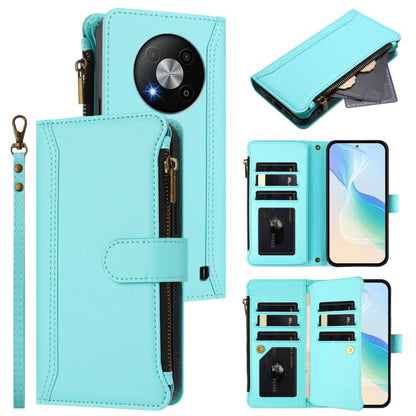 Magnetic Closure 9 Card Slots Zipper Leather Case with Hand Strap, For ZTE Nubia Red Magic / 10 Pro / 10 Pro+, For ZTE Blade V60 Vita / V60 Design, For ZTE Blade A75 5G / Nubia Focus 5G, For ZTE Blade A75 4G, For ZTE Blade A35 / A55                    ...