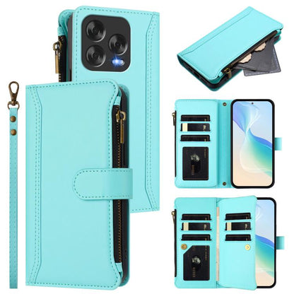 Magnetic Closure 9 Card Slots Zipper Leather Case with Hand Strap, For ZTE Nubia P7 Pro 5G/Optus X Value 5G, For ZTE Nubia P9 Pro 5G/Optus X Pro 2 5G, For ZTE nubia RedMagic 11 Air, For ZTE Blade A75 Pro/Telstra T-Elite 5G, For ZTE Blade A76 4G        ...